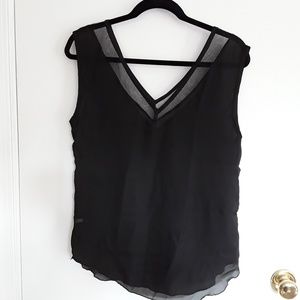 Nwot.....Sheer black tank top